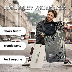 Funda Protectora para Teléfono a Prueba <span class=keywords><strong>de</strong></span> Golpes, <span class=keywords><strong>Marca</strong></span> Cool Stusy, Diseño IMD, para 16 Plus, Estilo Urbano, Carcasa <span class=keywords><strong>de</strong></span> PC - Product Image 2