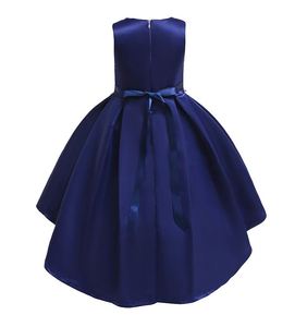 D0038 Guangzhou Children Clothes Formal Summer Floral Bow Sleeveless <b>Velvet</b> Kids Latest Design 8 Years <b>Girl</b> Birthday Party <b>Dress</b> - Product Image 4