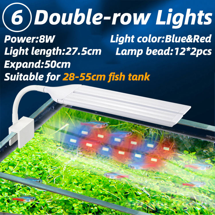 Lumières à double rangée 8W-Blue &amp; Red