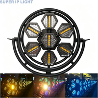 Luz de Pared Redonda LED RGBW de 7x60W, Estilo Retro, Matriz, DMX512, Alto CRI, AC110-240V, 1 Año de Garantía, para Discotecas, Fiestas