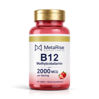 Comprimés à croquer sublinguaux de Vitamine B12 Méthylcobalamine – Soutien Beauté, Végétalien, Sans Gluten – Complément pour Adultes et Adolescents