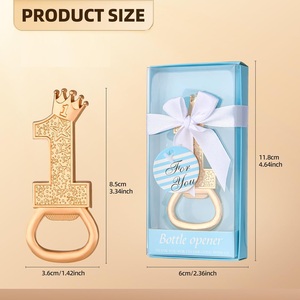 Cadeaux pour invités de fête d'anniversaire 1 an, 1 décapsuleur, décorations et souvenirs pour la 1ère fête prénatale, cadeaux pour filles et garçons - Product Image 2