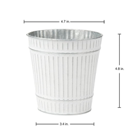 Ensemble de 6 jardinière en étain galvanisé seau en métal galvanisé seau en métal rustique Style vintage pays mariage maison Table décorative