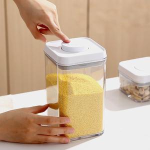 Bocaux <span class=keywords><strong>en</strong></span> plastique transparents hermétiques, contenants pour aliments secs, nourriture pour animaux de compagnie, céréales, boîtes de rangement pour la cuisine avec couvercle - Product Image 2