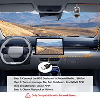 Kamera Dasbor USB ADAS 1080p DVR Mobil Kamera Dasbor Navigasi Android Monitor Mobil Kotak Hitam untuk Pemutar DVD Mobil