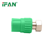 IFAN vente en gros raccords de tuyauterie PPR 20MM-32MM prise d'eau chaude verte raccords PPR