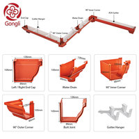 Gouttières en plastique ASA PVC pour système de toiture de villa, prix de gros Gongli