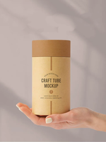 Impresión personalizada, cilindro biodegradable, cajas de botes de té, embalaje de cartón de papel Premium para alimentos y bebidas, estilo de caja de tubo