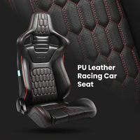 Asientos Deportivos para Auto en Cuero PU con Diseño Ergonómico SSCUS OEM EURO 621, Estructura Reforzada y Contorno Profundo