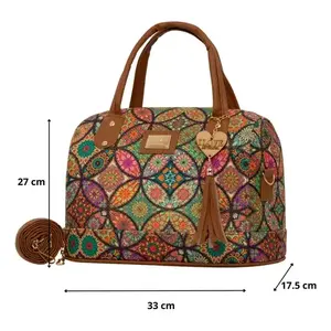 Sac fourre-tout en jute pour femme Fana Dariana, taille moyenne, imprimé léopard, sac de shopping à porter à la main, idéal pour un cadeau - Product Image 4