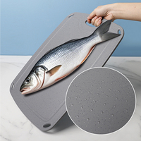 Hete Aanbieding Eco-vriendelijke BPA-vrije Plastic 3-delige Snijdplank Keukenaccessoires Duurzame Snijdplank met Sapgootjes