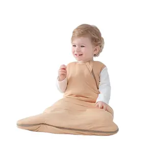 Özelleştirilmiş bebek Unisex yumuşak bambu Rayon uyku tulumu bebekler ve bebekler için, 2.5 Tog sıcak giyilebilir battaniye
