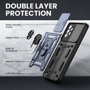 Gồ Ghề Vòng Điện Thoại Di Động Trường Hợp Đối Với <span class=keywords><strong>Samsung</strong></span> <span class=keywords><strong>Galaxy</strong></span> A05 4G A05s A15 A25 A35 A55 Chân Đế Chủ Chống Drop Shipping Ống Kính Trượt Cover Quay Lại - Product Image 3