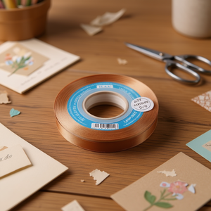 ริบบิ้นผ้าซาตินอิลัน 1.5 ซม. 25 หลา สีน้ำตาล D24 - Product Image 2