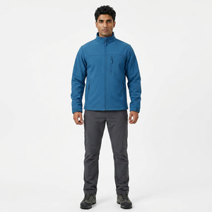 Softshell <b>Jacket</b> <b>for</b> <b>Men</b> <b>Canvas</b> Stand Collar Stylish Design Stretch Fabric Waterproof Windproof Breathable - Product Image 1