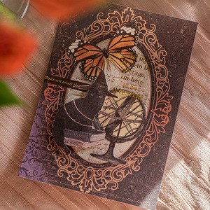 Set da 100 Pezzi di Carta Vintage per Diario, con Motivi di Signora Vittoriana, Angeli, Uccelli e Fiori, Carta per Lettere Scritte a Mano, Carta Vintage per Sfondo - Product Image 4
