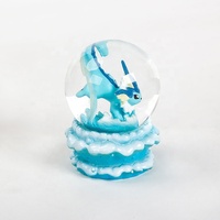 Globe à neige personnalisé avec figurine de dragon de dessin animé japonais, cadeau pour enfants, 45 mm