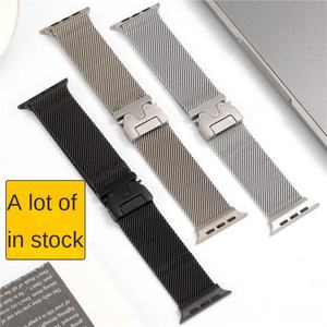 Bracelet de montre ultra-fin de luxe en acier inoxydable de 18 mm pour Apple S10 Mini, nouveau style, respirant - Product Image 2