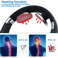 Masseur intelligent 2 en 1 pour le cou et les épaules à usage domestique avec écouteurs sans fil intra-auriculaires