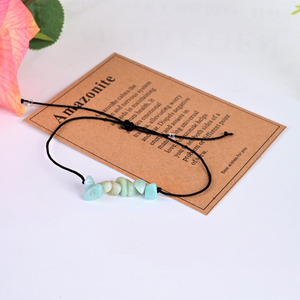 Natural Crystal Rose Quartz Chips <b>Healing</b> <b>Bracelet</b> with Cards - Product Image 4