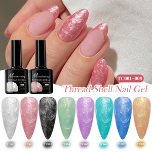 Bonne réputation Perle Couleur Constructeur Sans Shell Fil Glitter Nail Extension <span class=keywords><strong>Semi</strong></span>-<span class=keywords><strong>Permanent</strong></span> Construction Gel <span class=keywords><strong>Vernis</strong></span> - Product Image 1