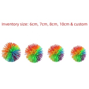 Jouet sensoriel de soulagement du stress de boules de chaîne de singe, boules filantes de singe bon marché pour des enfants d'enfants, boule rebondissante de Pom <span class=keywords><strong>Koosh</strong></span> de silicone - Product Image 4