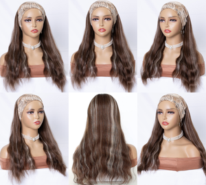 # Topper de <span class=keywords><strong>cheveux</strong></span> brun clair avec queue de cheval argentée, entièrement fabriqué à la machine, 7 clips, topper de <span class=keywords><strong>cheveux</strong></span> de poney respirant, trame naturelle, brillance naturelle, 100% <span class=keywords><strong>cheveux</strong></span> humains - Product Image 3