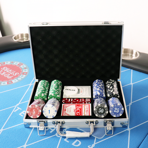Valise de transport en alliage d'aluminium argenté de haute qualité Grossista, ensemble de valises de <span class=keywords><strong>poker</strong></span>, logo personnalisé, 300 100 200 500 pièces - Product Image 2