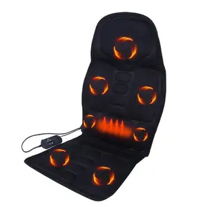 Vibration massage cushion with Heat 6 Vibrating Motors and 2 Heat Levels car seat back cushion massage