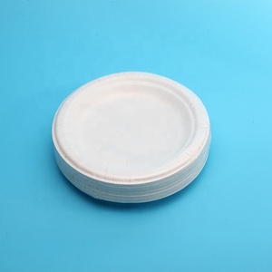 Assiettes en papier à dessert compostables en <span class=keywords><strong>pulpe</strong></span> <span class=keywords><strong>de</strong></span> <span class=keywords><strong>canne</strong></span> à sucre écologiques personnalisables jetables - Product Image 3