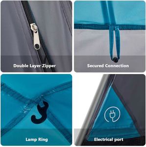 Outdoor Weatherproof Four-season Triple Layer 10-Minute Instant Setup Polyester 3-4 Person One Bedroom Camptown <b>Tent</b> - Product Image 4