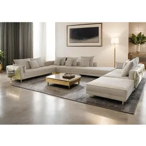 Sofá de tecido seccional modular personalizado com cores de suporte, conjunto de móveis para interiores, sofás de sala de estar