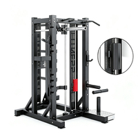 Station d'entraînement complète pour salle de sport commerciale avec Smith Machine, rack à squats, barre de traction et musculation en acier moderne
