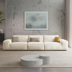 Francés wohnzimmer beige sala de estar sofá conjunto cómodo blanco seccional modular diseñador nube sofá Nórdico - Product Image 5