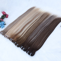 Extensions de cheveux humains vierges Remy 100% russes blondes, double trame, non siliconées, double densité, 24 pouces, 12A, 200g