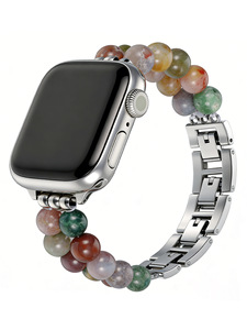 Nouveau <span class=keywords><strong>bracelet</strong></span> de montre tendance 2026 à double rangée de perles et boucles métalliques pour Smartwatch Ultra 38mm 40mm 44mm 49mm - Product Image 1