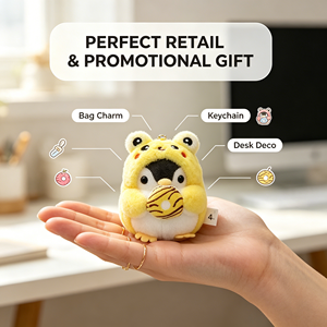 Peluche de Pingüino con Disfraz Kawaii, Juguete de Peluche con Donut, Unicornio, Conejo, Rana, Oso, Disfraz Suave y Esponjoso, Cojín para Abrazar, Regalo para Niños - Product Image 3