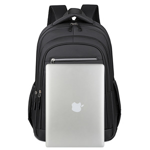 Laptop <b>Backpack</b> Men Large Capacity Water Resistant Business Travel Casual Solid Color With Laptop Compartment Shoulder <b>Straps</b> - Product Image 5