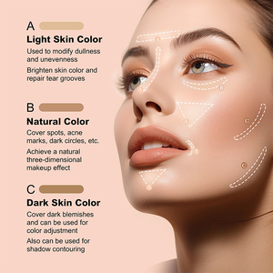 Paleta <span class=keywords><strong>de</strong></span> <span class=keywords><strong>Corrector</strong></span> 3 en 1 RadiantRise Premium con Brocha, Esencia VE, <span class=keywords><strong>Corrector</strong></span> <span class=keywords><strong>de</strong></span> Larga Duración, Unifica el Tono <span class=keywords><strong>de</strong></span> la Piel para Maquillaje Diario - Product Image 3