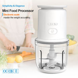 600ml portátil Food <span class=keywords><strong>Processing</strong></span> Chopper recarregável aço inoxidável Blade Mixer elétrico com balança eletrônica - Product Image 2