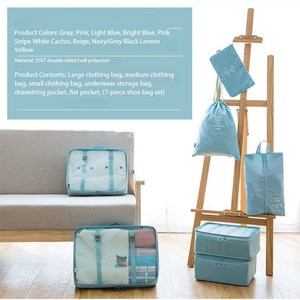 Organizer <span class=keywords><strong>da</strong></span> <span class=keywords><strong>Viaggio</strong></span> per Attività all'Aperto nel Weekend, Set <span class=keywords><strong>Valigie</strong></span> in Poliestere per Vestiti con Scomparti per Biancheria Intima e Scarpe - Product Image 5