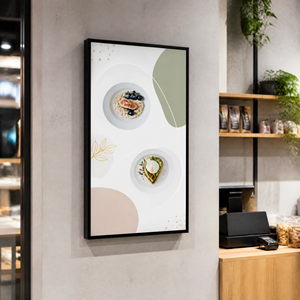 Impresión Artística Minimalista de Comida con Formas Abstractas y Hojas Doradas, Decoración de Pared Enmarcada - Product Image 3