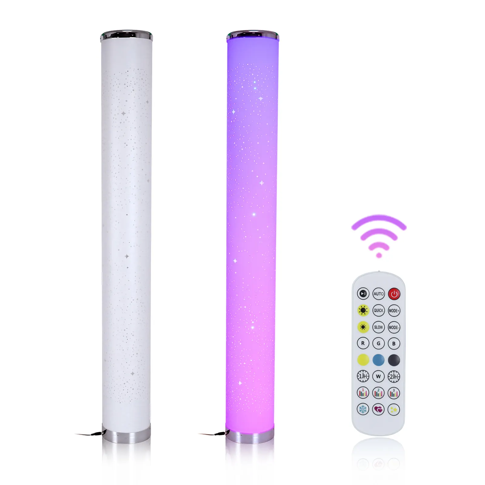 LED luminous cylindrical standing lamp remote control colorful charging RGB atmosphere LED bedroom corner ambient light