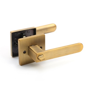Bisagra de esquina cuadrada premium de 3.5 pulgadas de cobre puro satinado para puerta de cocina, accesorio de herraje para gabinete con cierre lento pequeño - Product Image 4