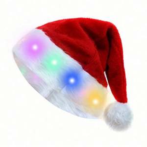 Gorro Navideño de Fábrica con Peluche de Alta Calidad, Gorros Rojos de Santa Claus para Niños y Adultos, Decoraciones Navideñas, Regalos de Año Nuevo 2024 - Product Image 1