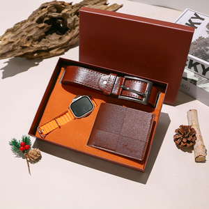 Coffret Cadeau 4 Pièces Montre Connectée, Portefeuille et <span class=keywords><strong>Ceinture</strong></span> pour Homme en Acier Inoxydable – Idéal pour le Branding d'Entreprise, les Cérémonies d'Ouverture et les Incentives pour Employés - Product Image 1