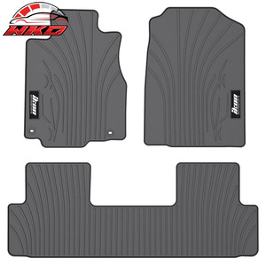 Alfombrillas de látex para coche Honda CR-V 2012-2016, alfombras para todo tipo de clima, color gris, 3 piezas, estilo IKON, impermeables - Product Image 1
