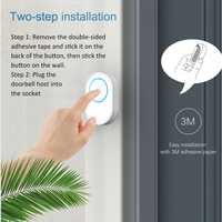 Sonnette intelligente RSH Tuya avec réinitialisation de la vision nocturne et détection de mouvement 1 anneau prise flash de puissance sonore fonctionne avec Tuya Wifi