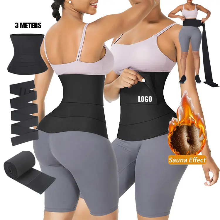 3 Meter Body Belly Wrap Hohe Kompression Fett verbrennung Elastischer Magen Bauch Wrap Waist Trainer Wraps