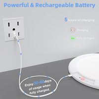 Plafonnier à piles sans fil avec capteur de mouvement à distance LED Dimmable Timing Activé par le mouvement Plafonnier de douche OEM
